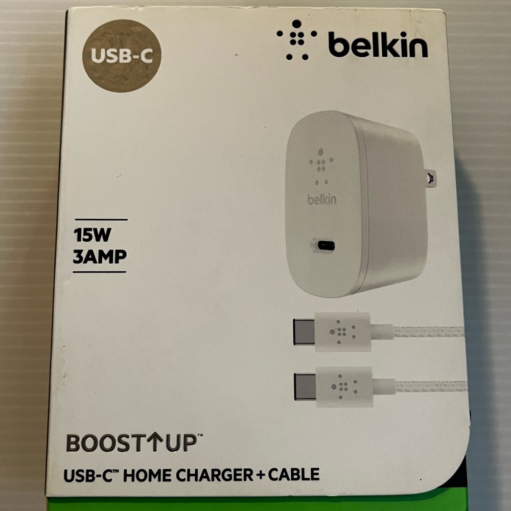Belkin USB-C white Home charger and cable 15w
